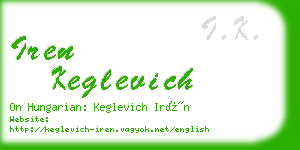 iren keglevich business card